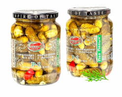 Kornišony P-1 s koprem 720ml Lackmann (čistá hmotnost: 360g)