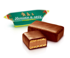 MEDVĚDI V LESE vaflové bonbony v hořké čokoládě