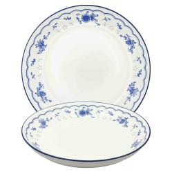 Porcelánový talíř „Květinový vzor“, 25,3×4,5cm, 1400ml