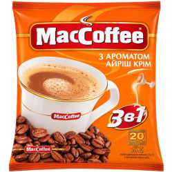 Instantní kávový nápoj 3v1 s příchutí irské smetany 360 g (20 sáčků po 18g) MacCoffee
