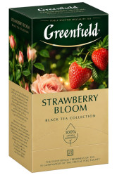 Černý čaj Strawberry Bloom 25×1,5g Greenfield