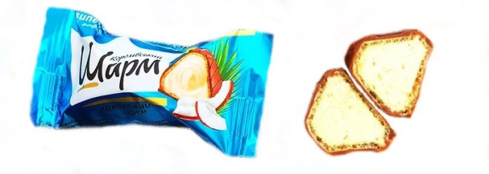 detail SHARM s kokosovou náplní ABK