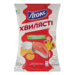 Brambůrky vlnité s příchutí lososa ve smetaně 125g LUX