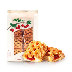 Sušenky lístkové „Ažur“ s višňovou náplní 192 g Grona