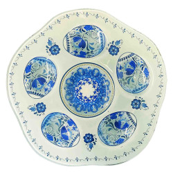 Skleněný stojan na vejce různé druhy 8ks