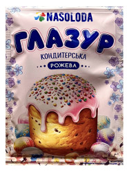 Glazura růžová 65g Nasoloda