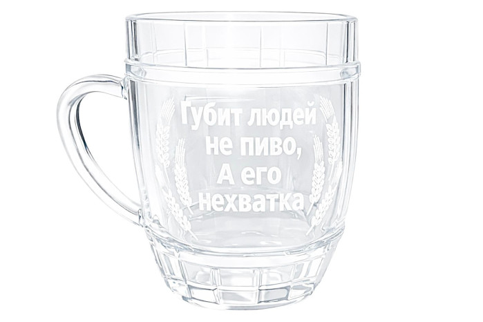 detail Pivní korbel Gubit ljudej ne pivo, a ego nechvatka 0,5L