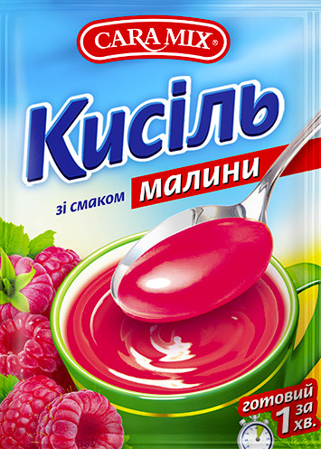 detail Kisel s malinovou příchutí 90g CARAMIX