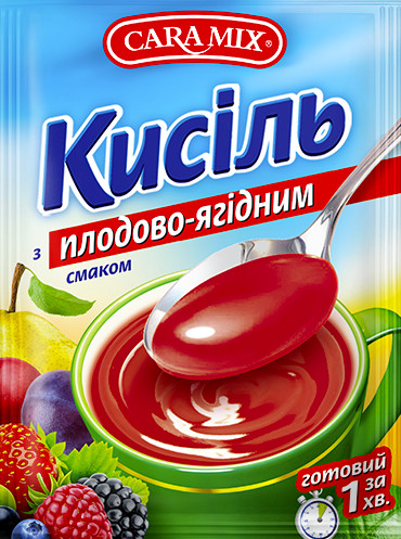 detail Kisel s příchutí ovoce a lesních plodů 90g CARAMIX