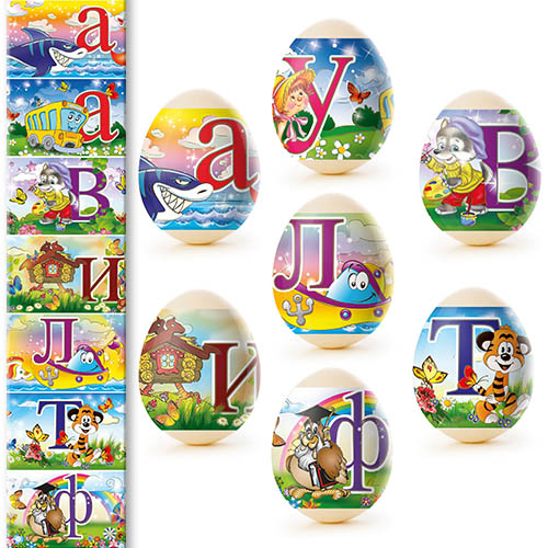 detail Nálepky na vejce 7ks Různé druhy