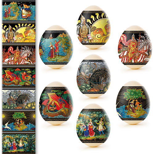 detail Nálepky na vejce 7ks Různé druhy