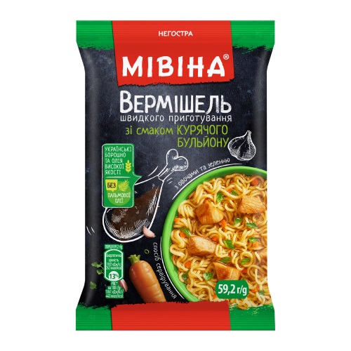 detail Lapša s kuřecí přichutí 59g Mivina