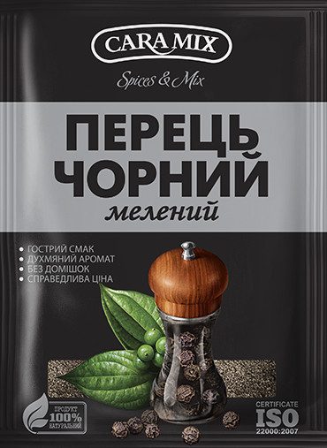 detail Mletý černý pepř 20g Caramix