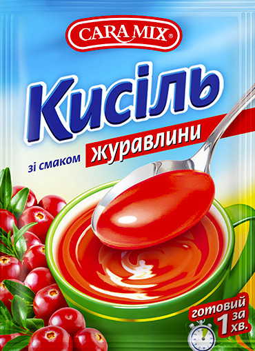 detail Kisel s brusinkovou příchutí 90g CARAMIX