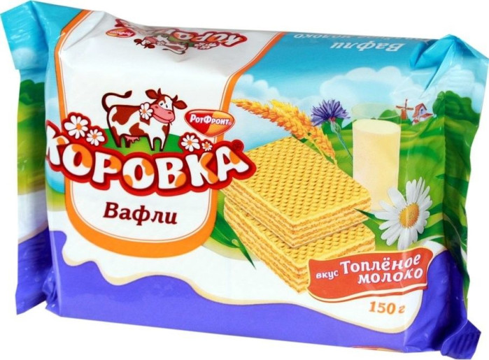 detail Korovka oplatky s príchutí mléka Rot Front 150g