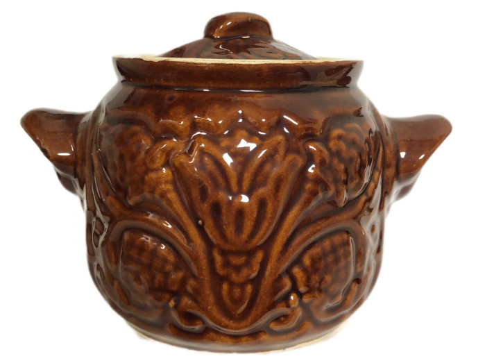 detail Keramický hrnec reliéfní vzor 650ml