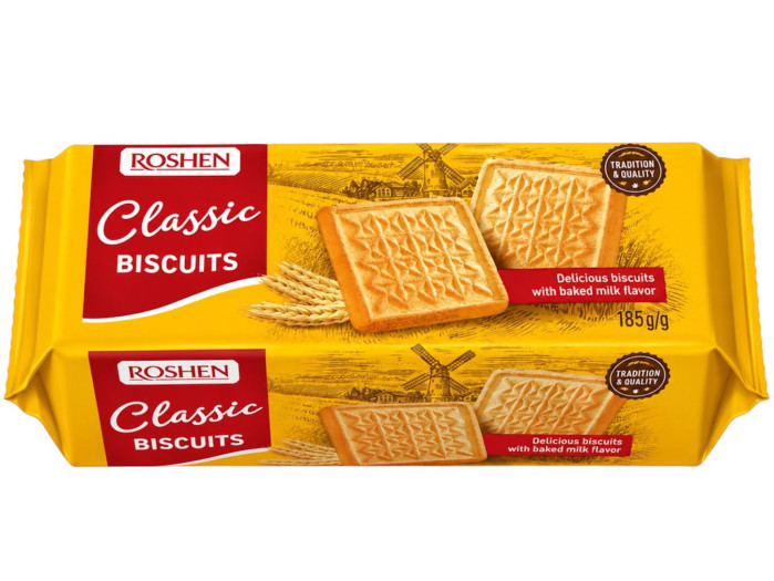 detail Sušenky s příchutí pečeného mleka 185g Roshen