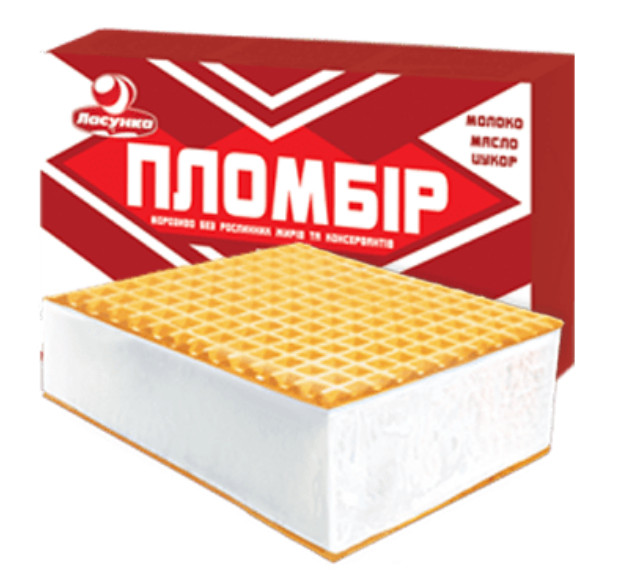 detail Zmrzlina plombir v oplatkovem listu 90g Lasunka