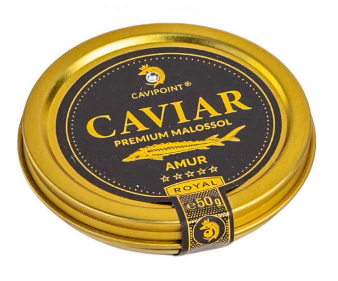 detail Kaviár černý Royal Diamand 50g (plech) Cavipoint