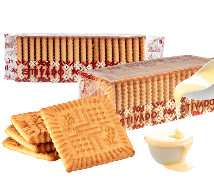 detail Sušenky Cukrové s příchutí kondenzovaného mléka 205 g STIVADO