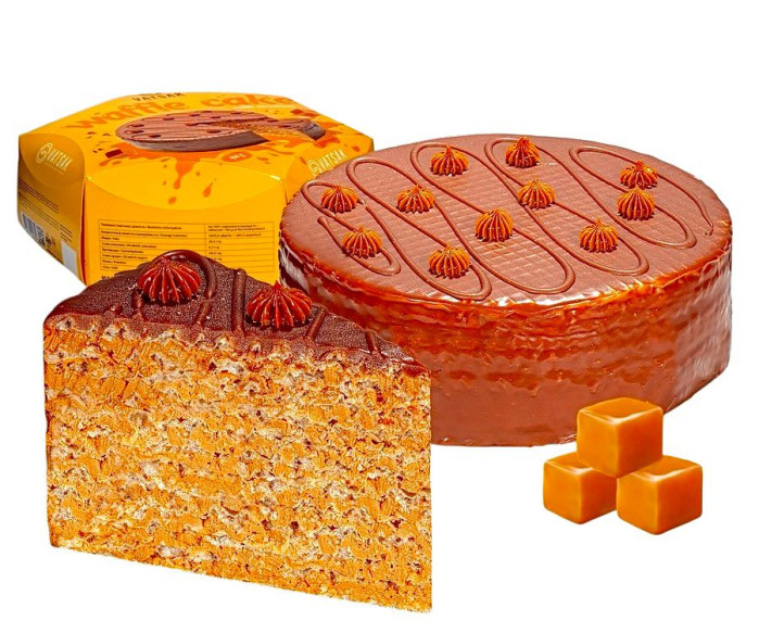 detail Waflový dort s karamelizovaným kondenzovaným mlékem 900g Vatsak