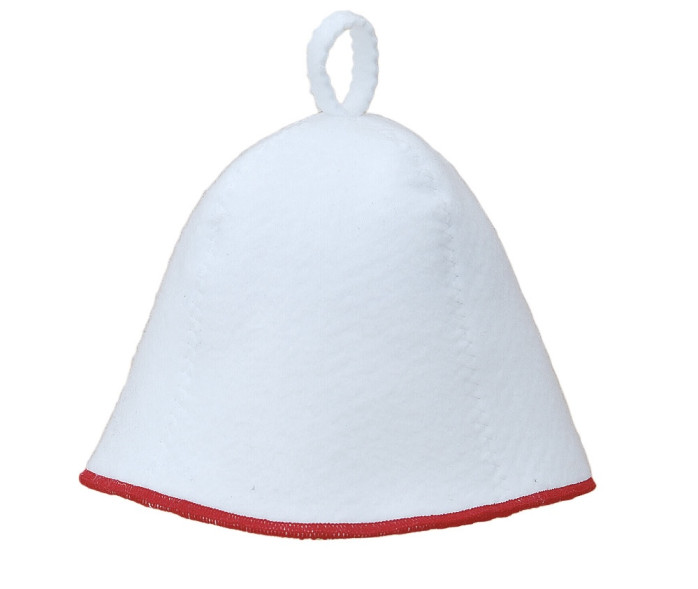 detail Čepice na banju(saunu) Comfort bílo-červená