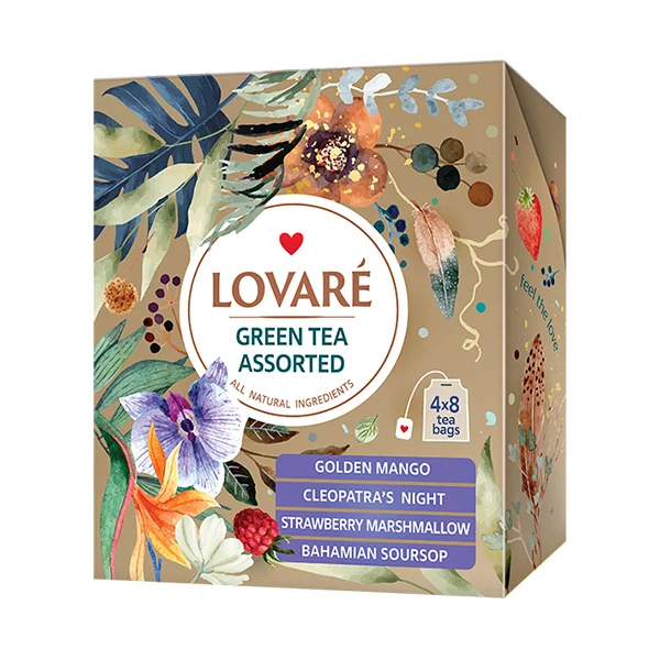 detail Zelený čaj Assorti 48g (32*1,5g) LOVARE