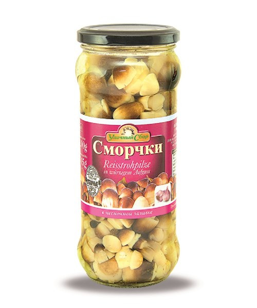 detail Smržy v česnekovém nálevu 315 g U.Z.