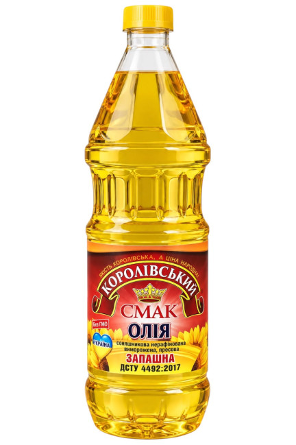 detail Nerafinovaný aromatický slunečnicový olej 0,88L Korolivskyj smak