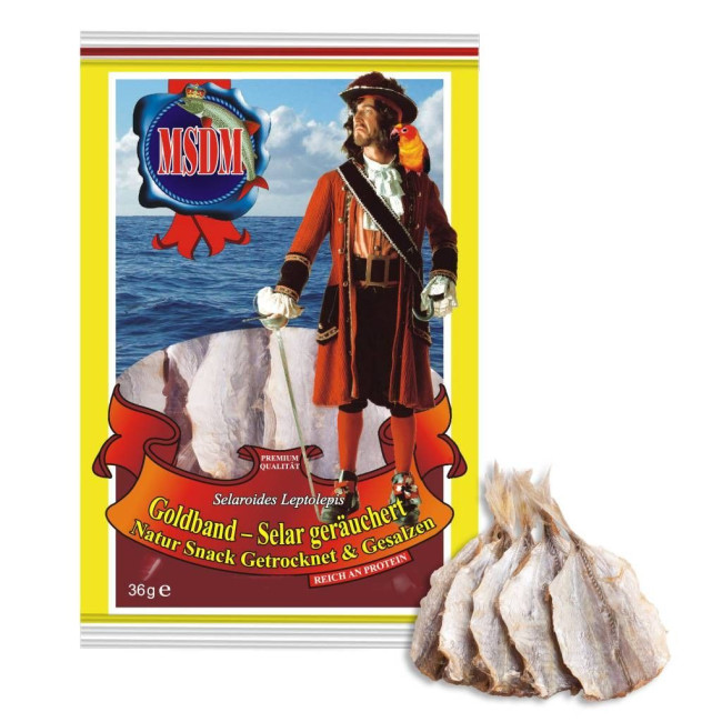 detail Sušený kranas žlutopásý uzený 36g MSDM