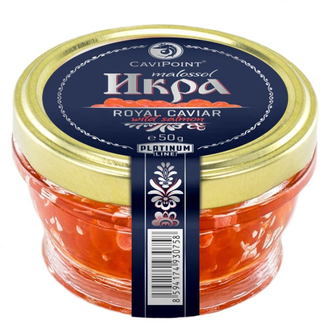 detail Kaviár z divokého lososa Keta Premium Gold 50g