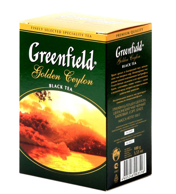 detail Černý čaj listový Golden Ceylon 200g Greenfield