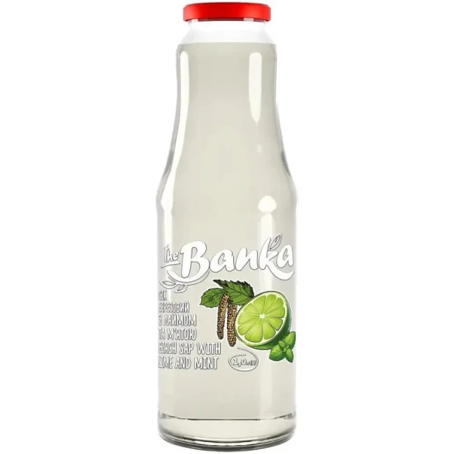 detail Březová šťáva s limetkou a mátou 1L TheBanka