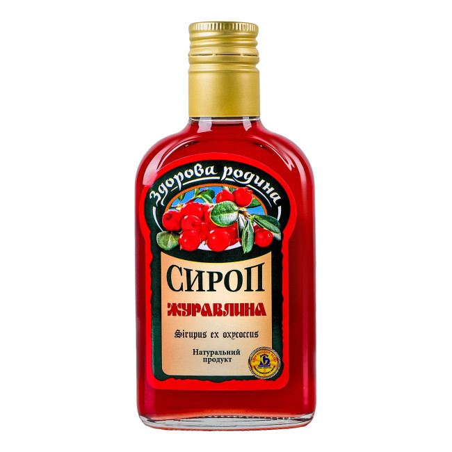 detail Brusinkový sirup 200ml Zdorova rodyna