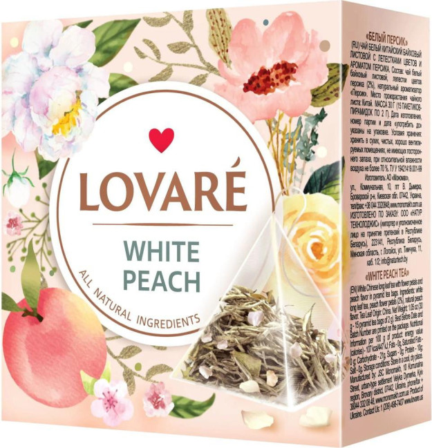 detail Bílý čaj White Peach 15×2g Lovaré