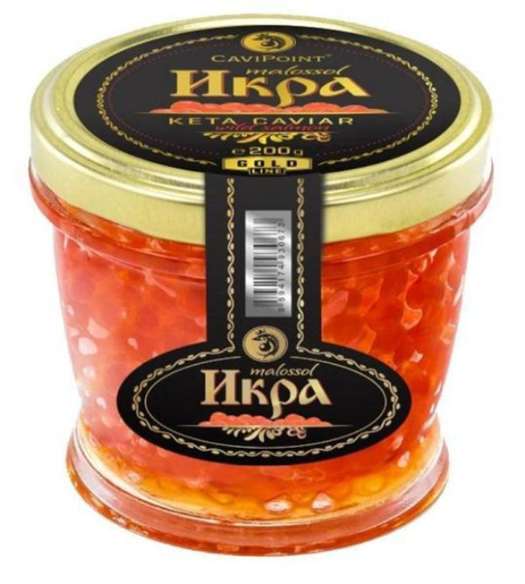 detail Kaviár z divokého lososa Keta 200g