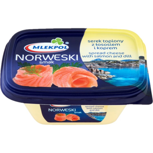 detail Tavený sýr s lososem a koprem 150g Mlekpol