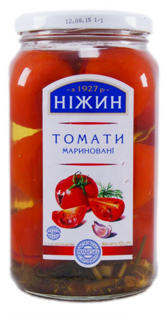 detail Nakládaná rajčata 920g  (čistá hmotnost 460g) Nižin