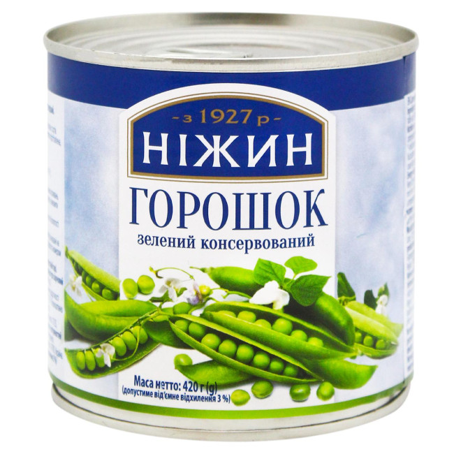 detail Zelený hrašek 420g Nizhyn