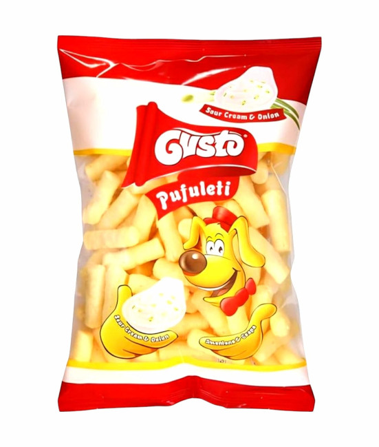 detail Kukuřičné křupky se smetanovou a cibulovou příchutí 100g Gusto