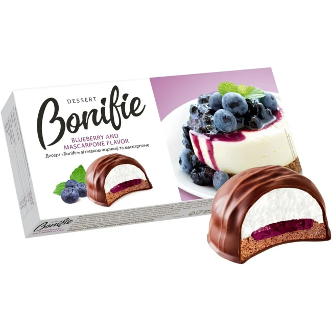 detail Dezert s borůvkami a mascarpone 232g Bonjour Konti