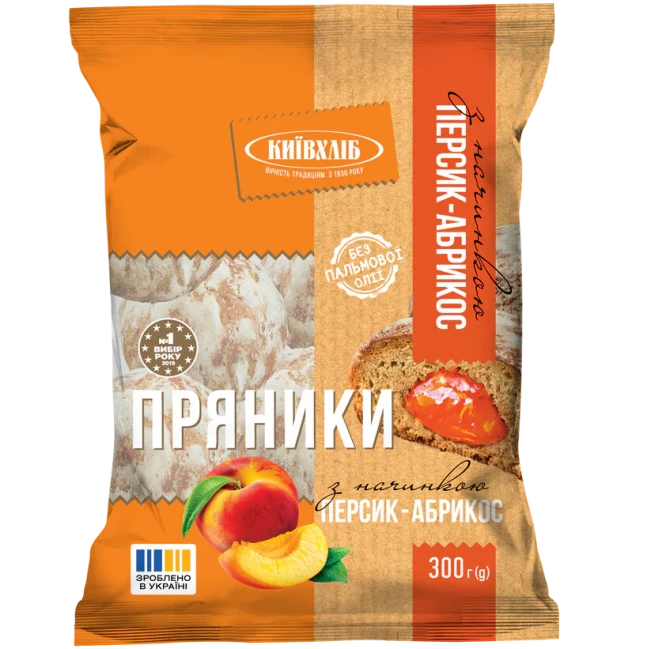 detail Perníky s příchutí broskve a meruňky 300g Kyivchlib