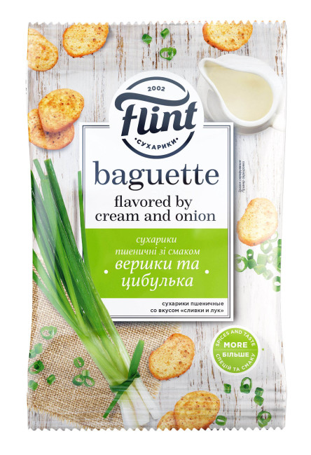 detail Suchariky s příchutí smetany a cibule 60g Flint