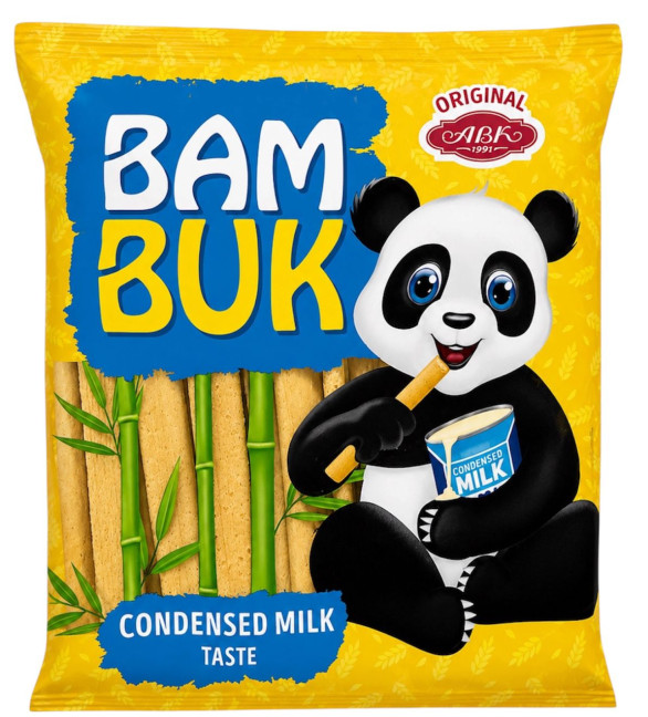 detail Tyčinky Bam-Buk s příchutí kondensovaného mléka 160g ABK