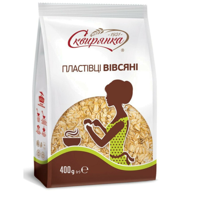 detail Vločky ovesné 400g Skviryanka