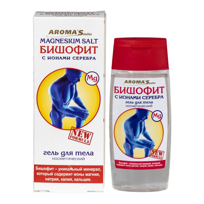 detail Kosmetický tělový gel Bischofit se stříbrnými ionty 100 ml AromaSaules