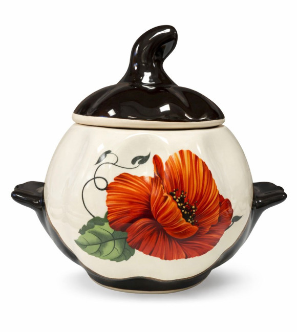 detail Keramický hrnec „Mák“ 0.75l